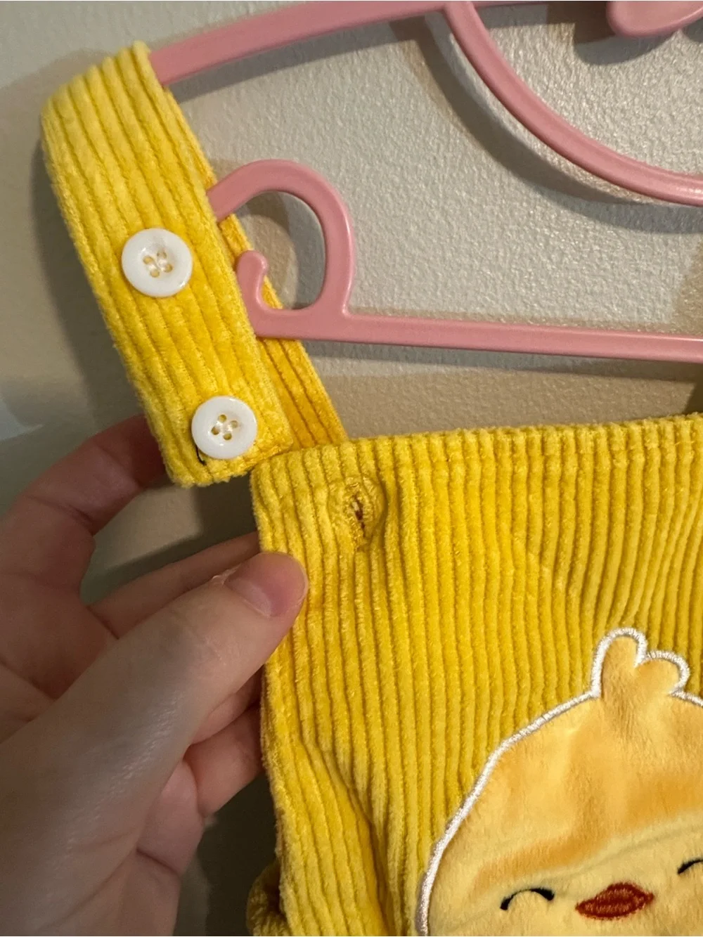 Two Corduroy Baby Rompers - halfway to one and baby chick